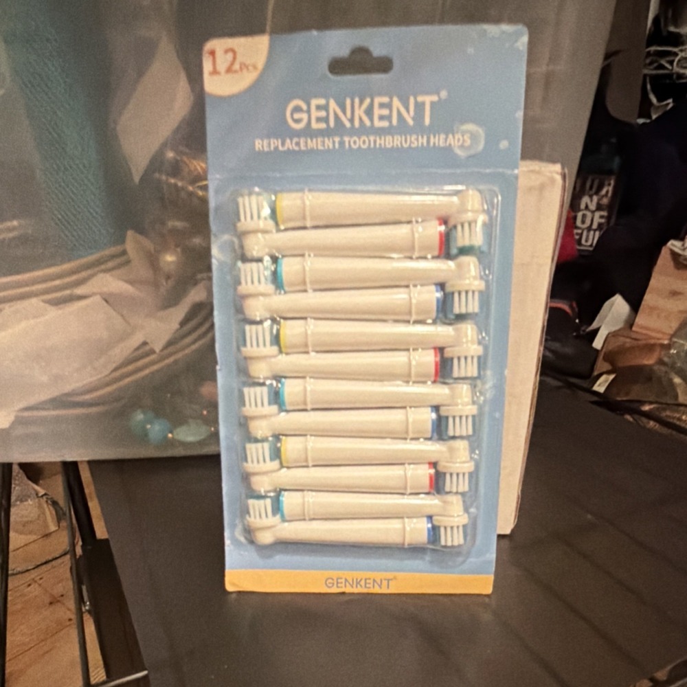 GENKENT 12-Pack Rotating Toothbrush Heads Oral-B Compatible‎ White Cleaning